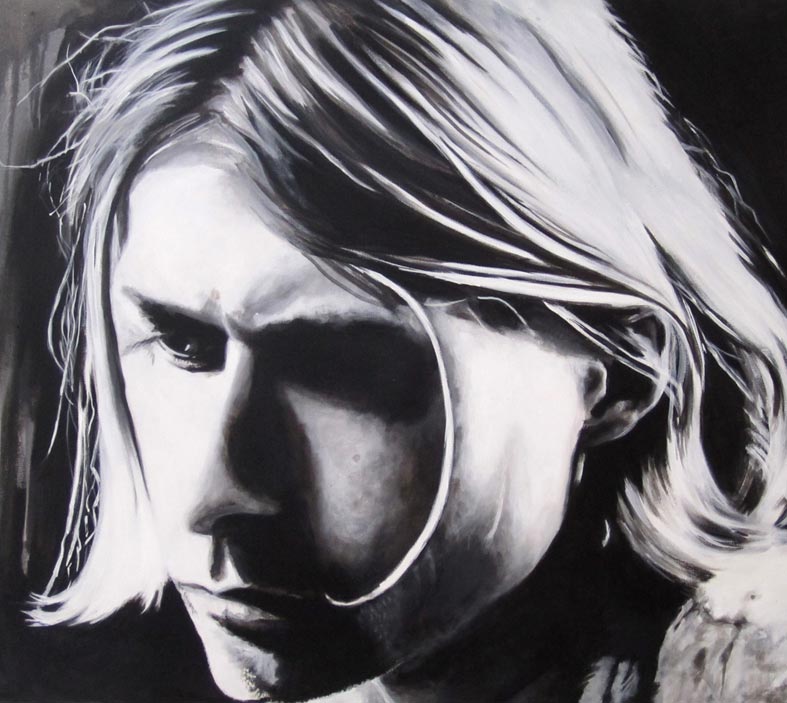 Black - Porträt Malerei Kurt Cobain 2